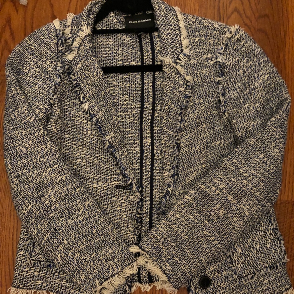 Club Monaco Tweed Boucle Blazer 00